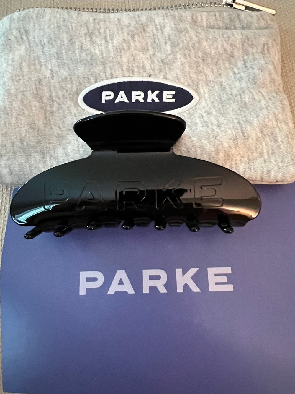 PARKE Black PARKE Claw Clip and Pouch New In Bag NWT